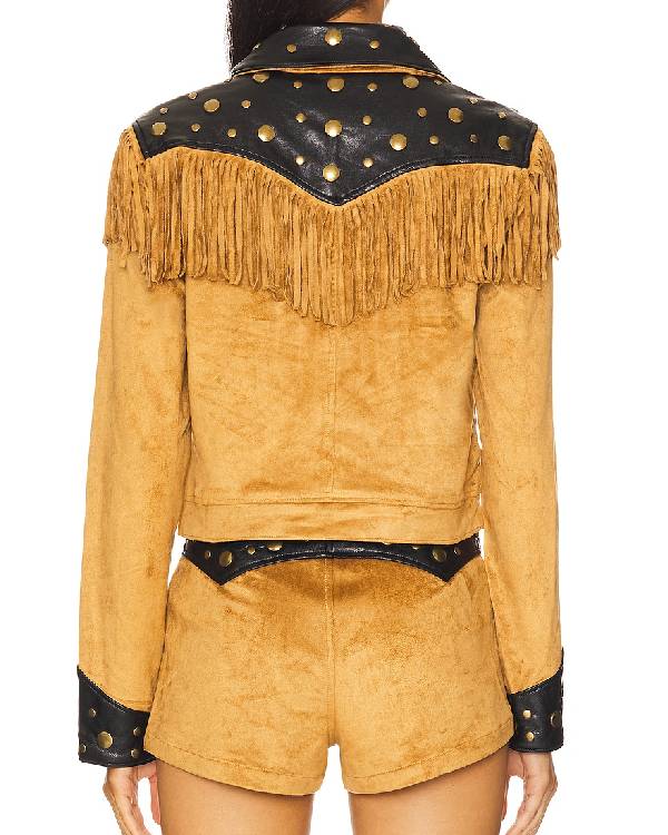 Morgan-Gillory-High-Potential-Tv-Series-S02-Kaitlin-Olson-Brown-Suede-Leather-Fringe-Jacket-Back