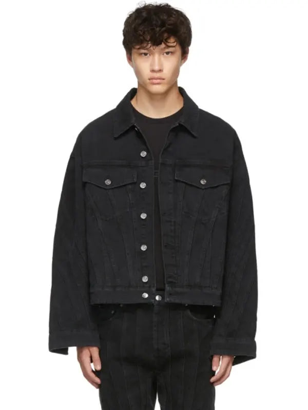 Mugler Spiral Denim Jacket