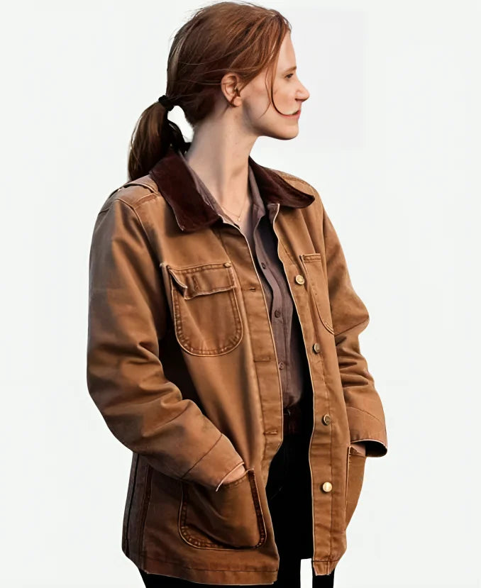 Jessica Chastain Interstellar Brown Cotton Jacket