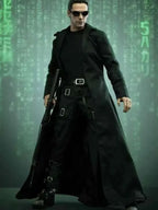 Keanu Reeves The Matrix Black Cotton Coat