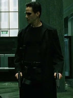 Keanu Reeves The Matrix Black Cotton Coat