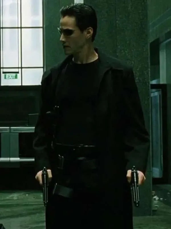 Keanu Reeves The Matrix Black Cotton Coat