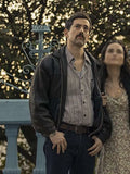  Narcos: Mexico S03 Victor Tapia Black Leather Jacket