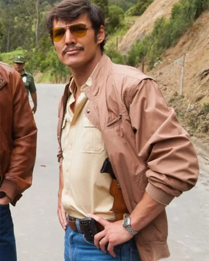  Pedro Pascal Narcos Brown Cotton Jacket