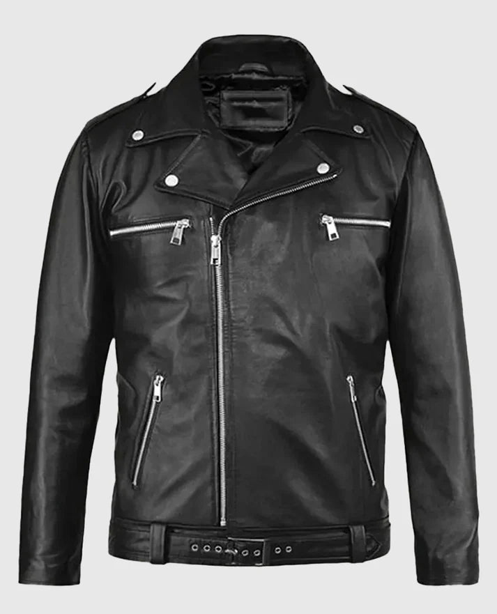 Walking Dead Negan Black Leather Jacket

