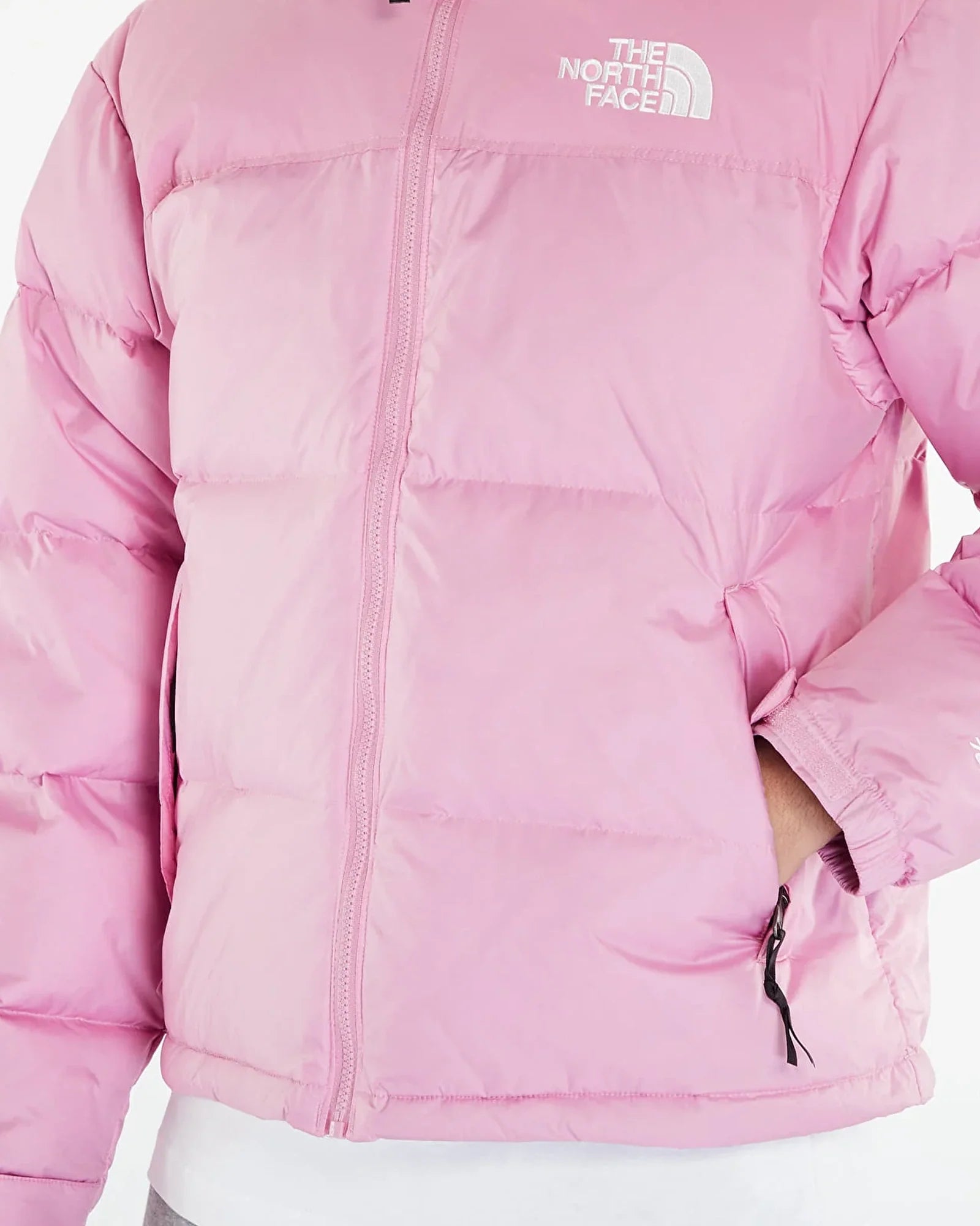 North-Face-Light-Pink-Puffer-Jacket