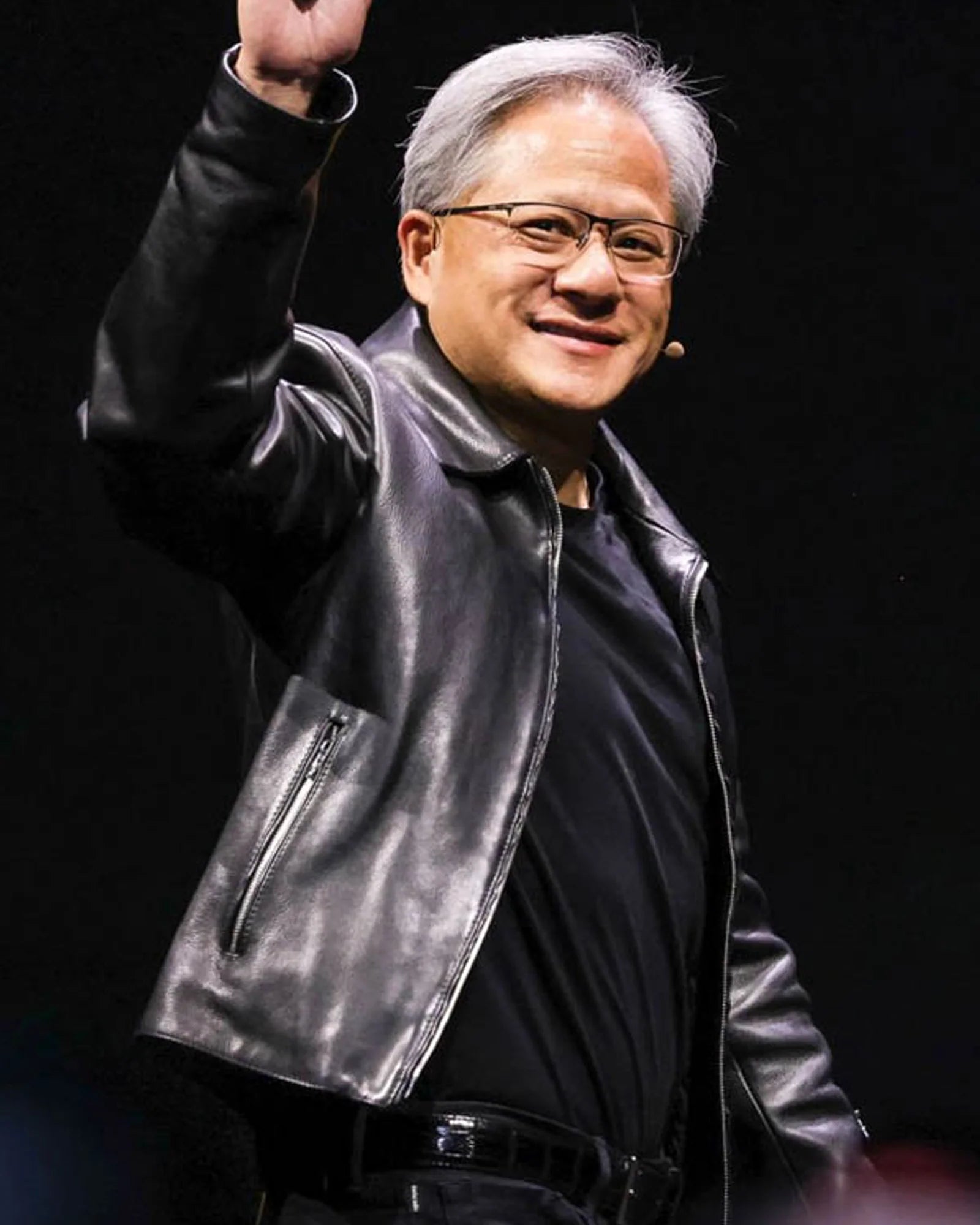 Jensen Huang Leather Jacket