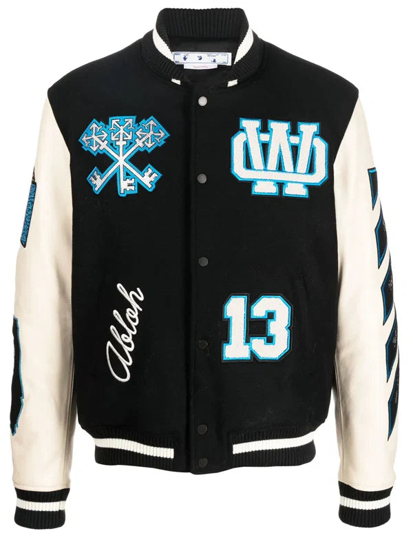 OFF-WHITE-Logo-Patch-Varsity-Jacket-Mens