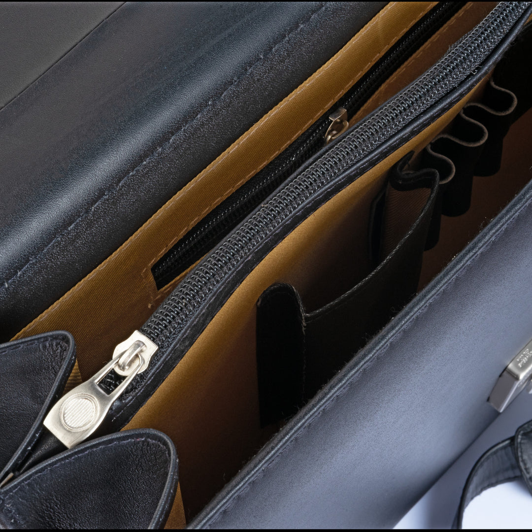 Modern Leather Office Bag With Lock Zing Apparel