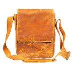 Vintage Leather Crossbody Bag, Green Zing Apparel