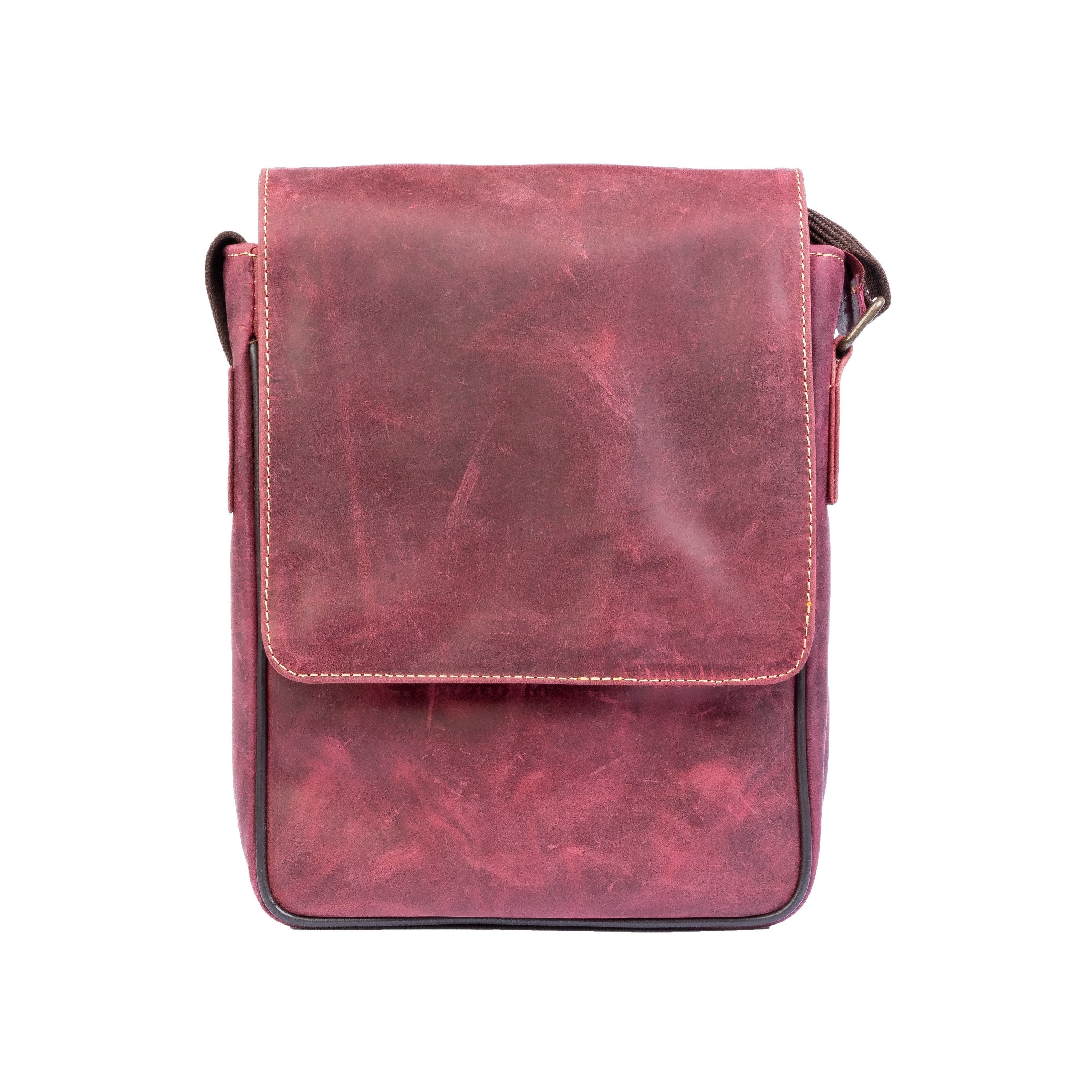 Vintage Leather Crossbody Bag, Green Zing Apparel