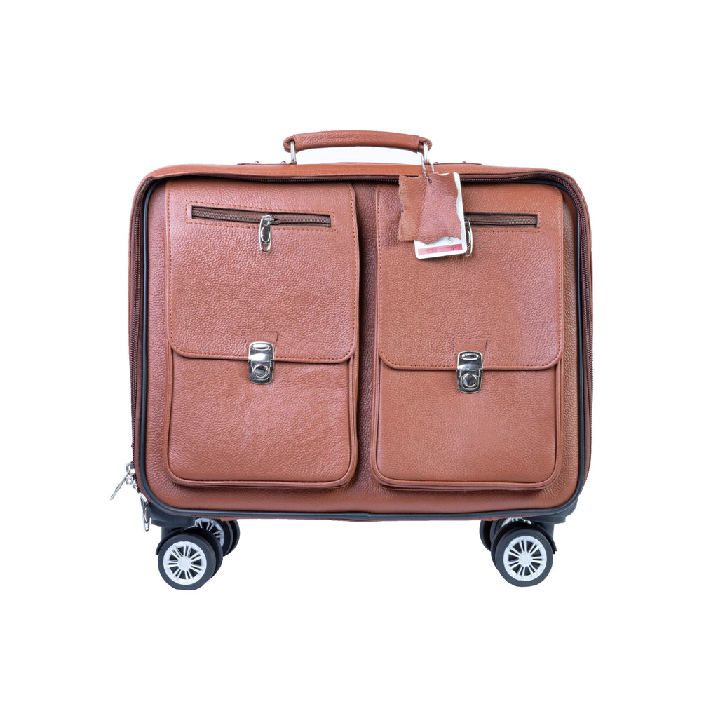 Best Travel Trolley Bag/Suitcase, Brown Zing Apparel