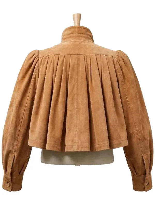 Oprah Winfrey Paris Fashion Week 2026 Cropped Suede Jacket