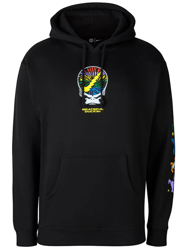 Oregon-Ducks-Grateful-Ducks-Rainbow-Spiral-Hoodie-Black