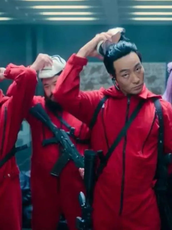 Park Hae-soo Money Heist Red Cotton Jumpsuit