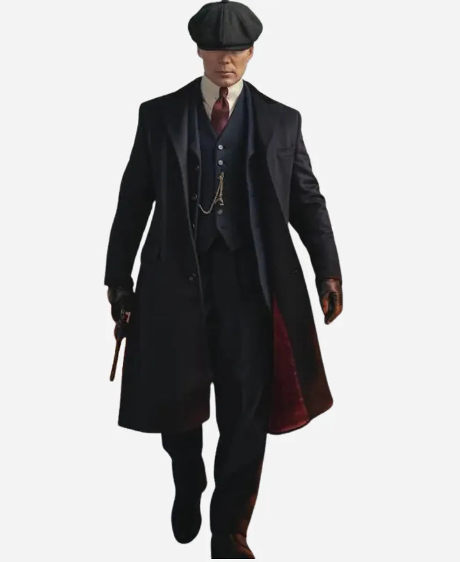 

 Peaky Blinders Cillian Murphy Best  Black Wool Coat
