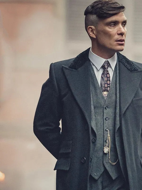 
Peaky Blinders Season 6 Thomas Shelby Black Wool Coat