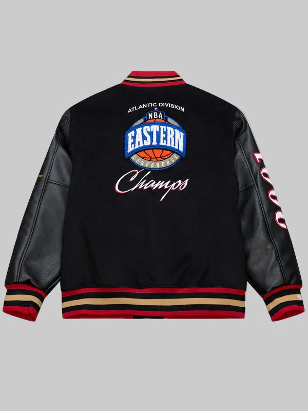 Philadelphia 76ers Black Hardwood Classics 76 Jacket