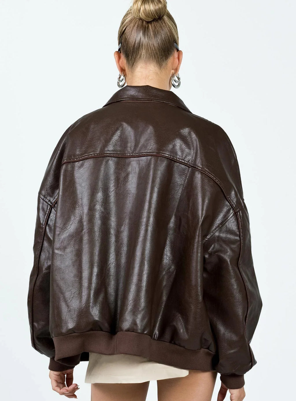 Princess-Polly-Brown-Goldsmith-Faux-Leather-Bomber-Jacket-Back