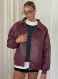 Princess-Polly-Burgundy-Goldsmith-Faux-Leather-Bomber-Jacket