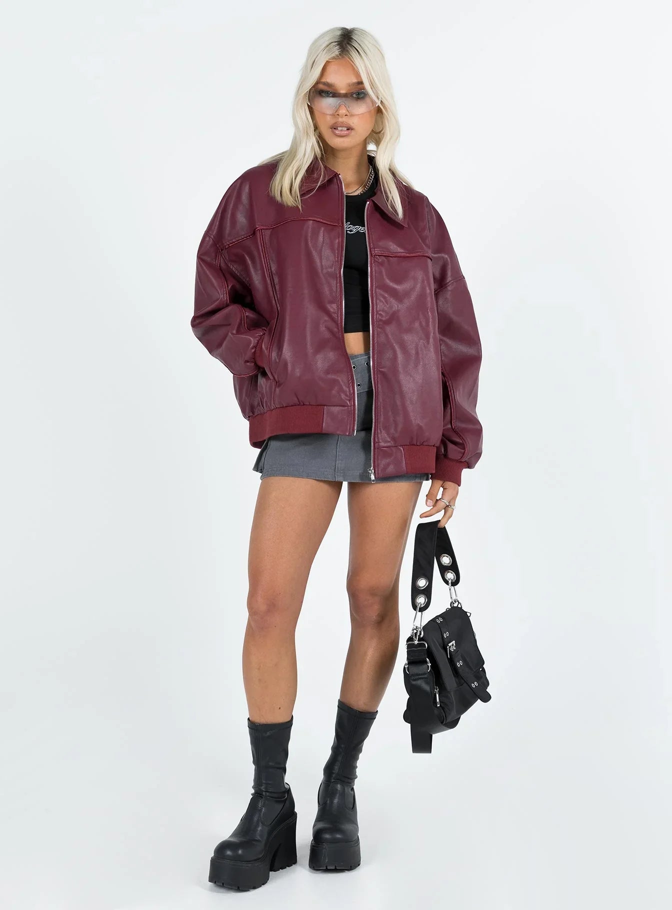 Princess-Polly-Goldsmith-Faux-Leather-Zip-Up-Jacket-Burgundy