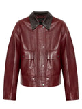 RAG And Bone Burgundy Leather Jacket