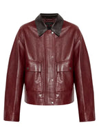 RAG And Bone Burgundy Leather Jacket