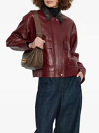 RAG And Bone Burgundy Leather Jacket
