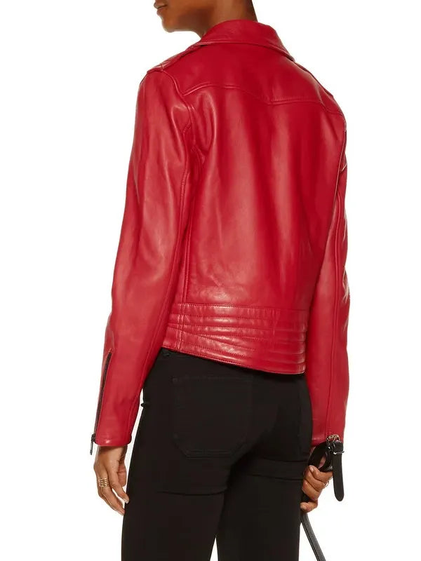 RAG And Bone Red Leather Jacket