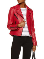 RAG And Bone Red Leather Jacket