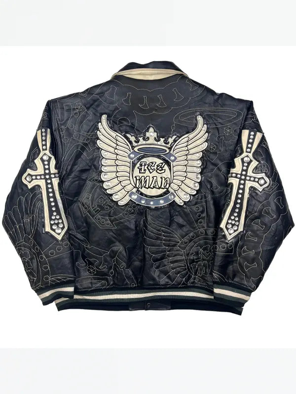Raw Blue Leather Jacket