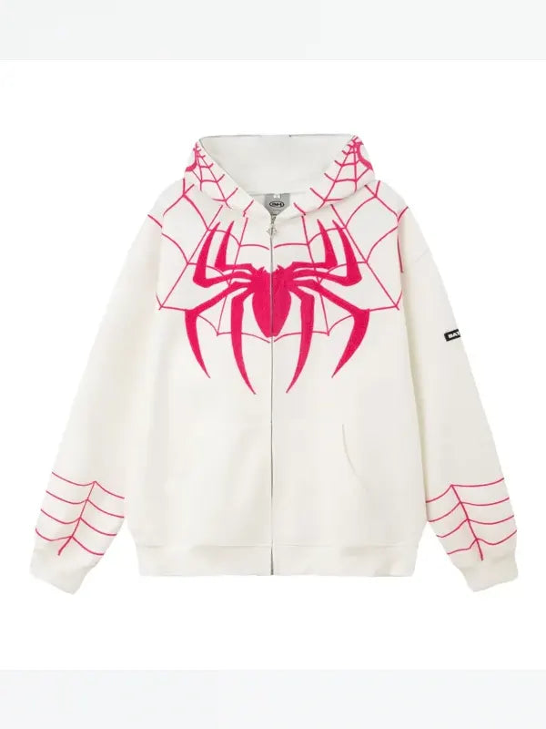 Red And White Spiderman Hoodie