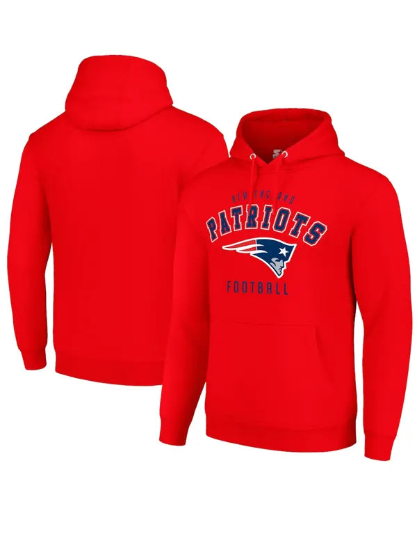 Red New England Patriots Sweatshirt Men