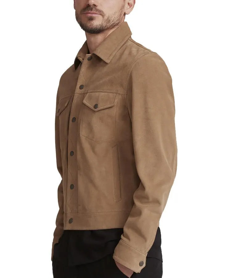 
Rick Grimes The Walking Dead Brown Suede Leather Jacket