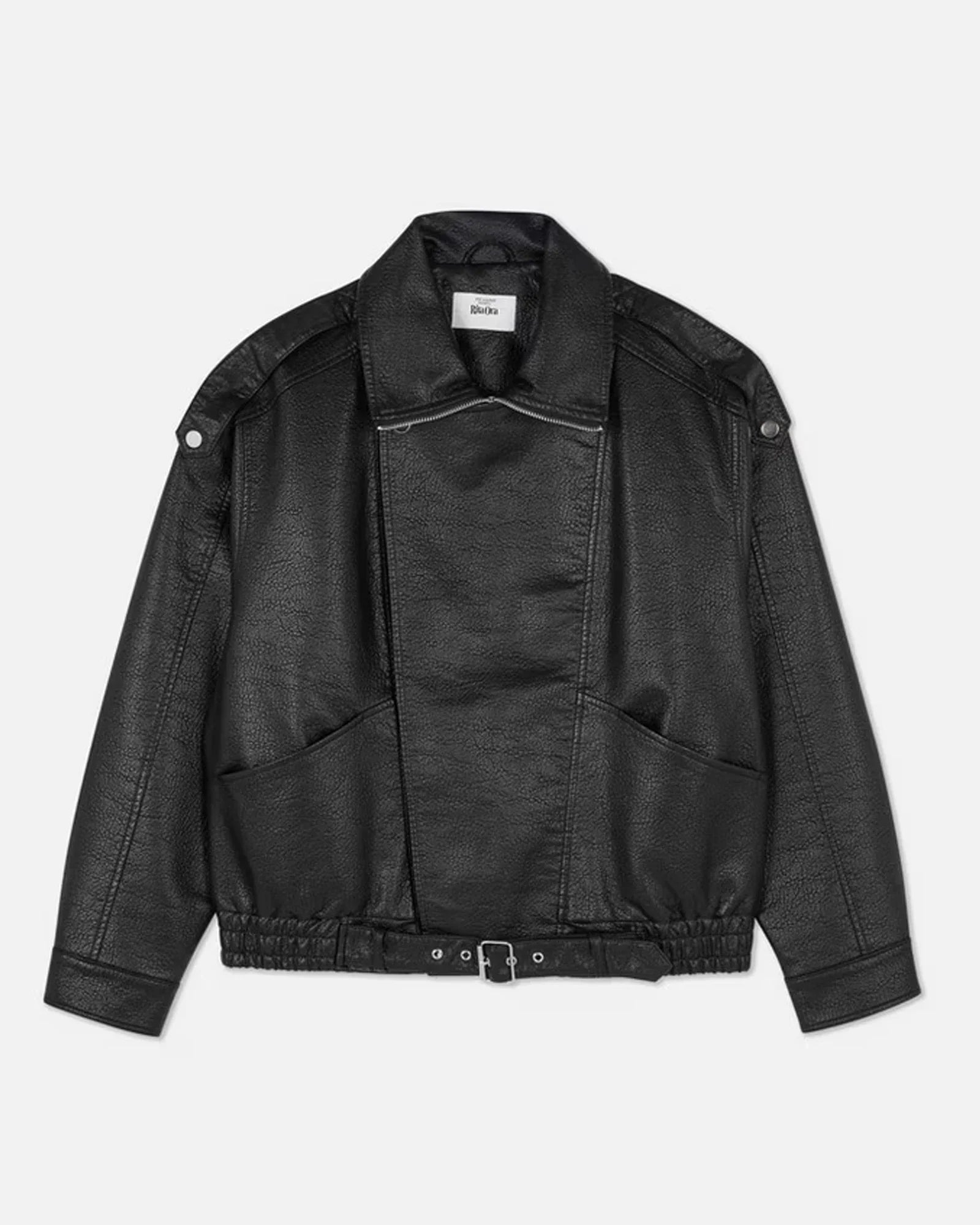 Rita-Ora-Primark-Black-Varsity-Jacket