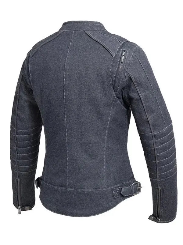 Rita Lynch Women's Thunder Denim Biker Jacket