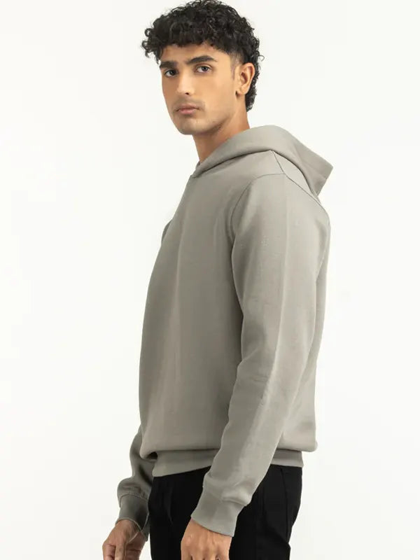 Robert Men Regular Fit Grey Hoodie