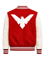 Robin-Red-White-Varsity-Jacket-Back