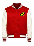 Robin-Red-White-Varsity-Jacket
