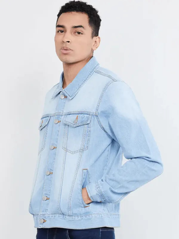 Ruben Ice Blue Shirt Collar Denim Jacket