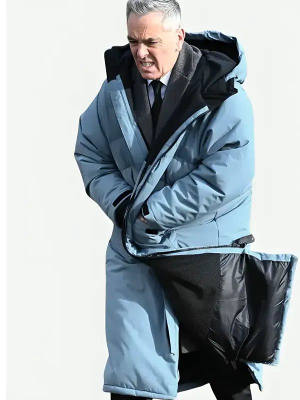 Run Away S01 Simon Greene Blue Hooded Coat