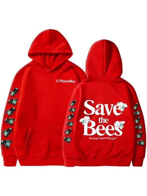 Save-The-Bees-Hoodie-Red
