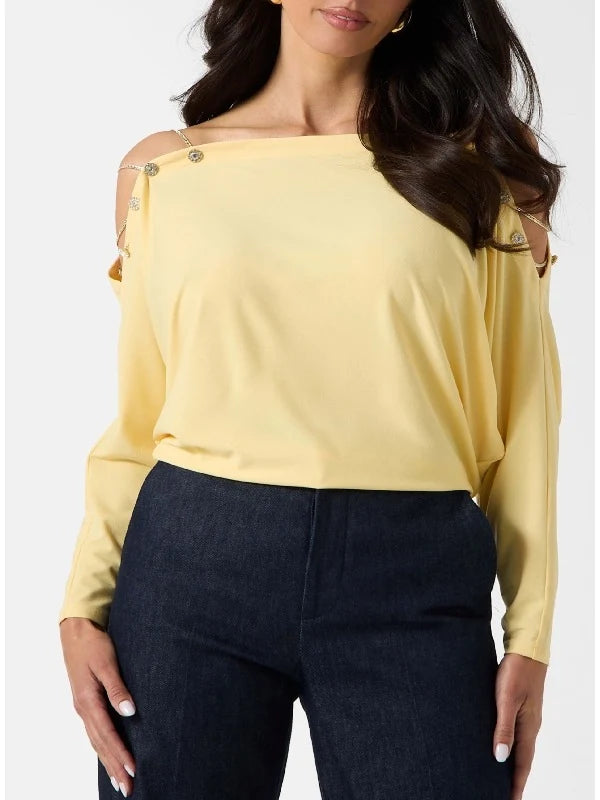 The Young And The Restless Sharon Newman Yellow Off The Shoulder Top