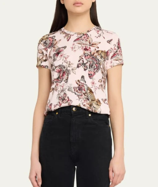 The Young And The Restless Sharon Case Pink Floral Butterfly Tee