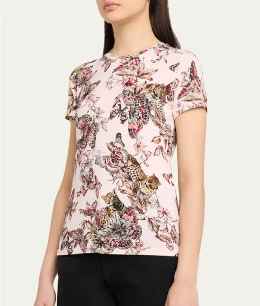 The Young And The Restless Sharon Case Pink Floral Butterfly Tee