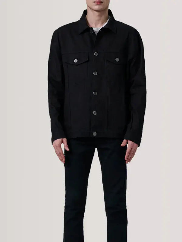 Sherman Black Oversize Denim Trucker Jacket