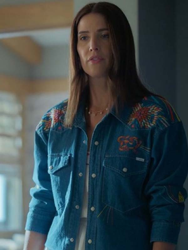 
Shrinking S03 2026 Cobie Smulders Denim Shacket