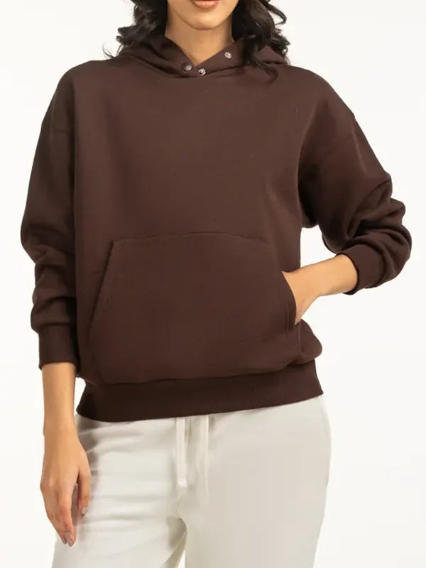 Sibyl Murazik Women's Dark Brown Oversize Hoodie