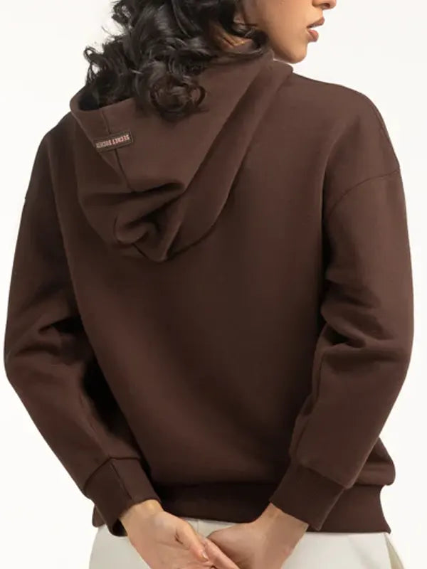 Sibyl Murazik Women's Dark Brown Oversize Hoodie