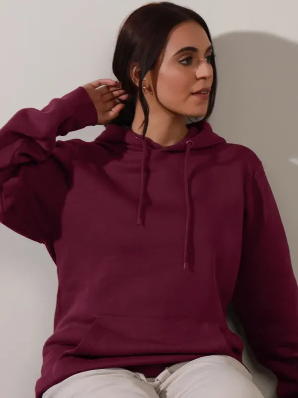 Sienna Grant Women's Burgundy Pullover Hoodie